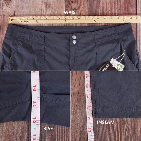 NWT Exofficio Womens Size 14 Bugsaway Vianna Pants Gray Roll Up Leg Stretch - Picture 15 of 15
